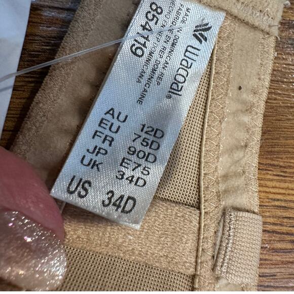 Wacoal Women’s Red Carpet Strapless Underwire Bra – Beige – Size 34D - Picture 7 of 8